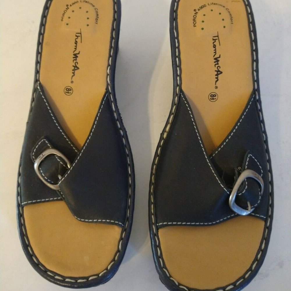Thom Mcan Size 8.5 Navy Wedges